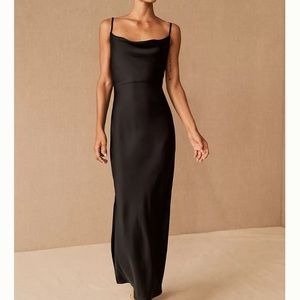 Anthropologie Black Silk Dress